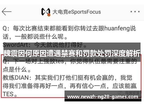 魏震因何原因遭遇禁赛和罚款处罚深度解析