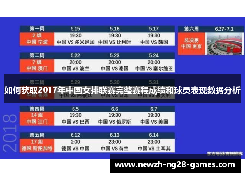 如何获取2017年中国女排联赛完整赛程成绩和球员表现数据分析 如何获取2017年中国女排联赛完整赛程成绩和球员表现数据分析